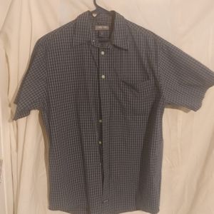 Structure Button Down Short Sleeve Dress Shirt Men's Medium 100% Cotton Like New